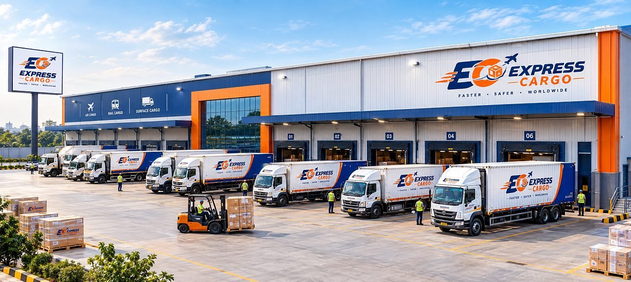 Consignments being loaded across the Express Cargo dispatch bays
